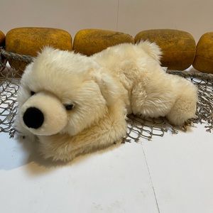 Aurora Exclusive Busch Gardens Polar Bear Laying Down 12"  PLUSH STUFFED Toy JD